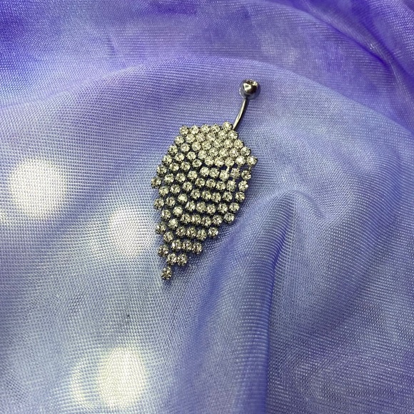 Pierced Nation Dangle Belly Button Ring Chandelier Silver Jewelry Piercing NWOT - Picture 2 of 5